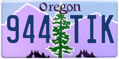 OR license plate 944TIK