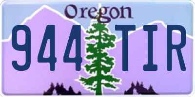 OR license plate 944TIR