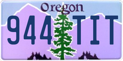 OR license plate 944TIT