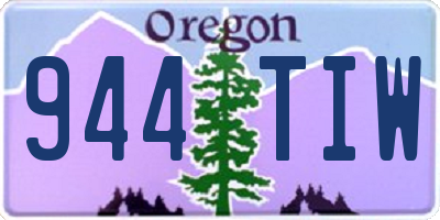 OR license plate 944TIW