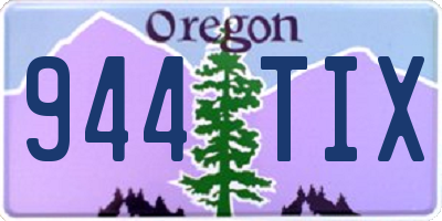 OR license plate 944TIX