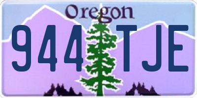 OR license plate 944TJE