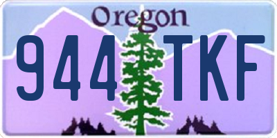 OR license plate 944TKF