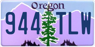 OR license plate 944TLW
