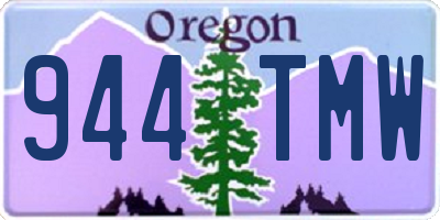 OR license plate 944TMW
