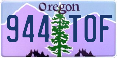 OR license plate 944TOF
