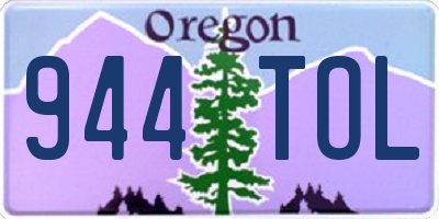 OR license plate 944TOL