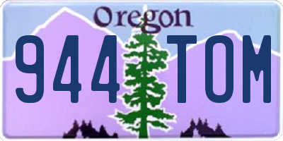 OR license plate 944TOM