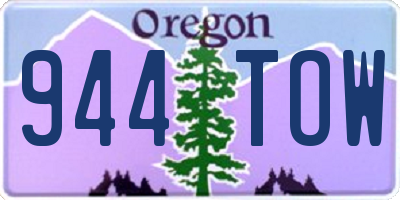 OR license plate 944TOW