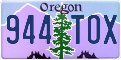 OR license plate 944TOX