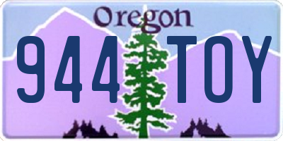 OR license plate 944TOY