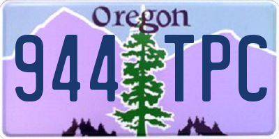 OR license plate 944TPC