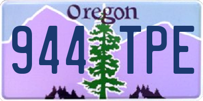 OR license plate 944TPE