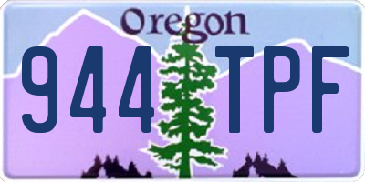 OR license plate 944TPF