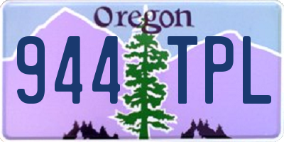 OR license plate 944TPL