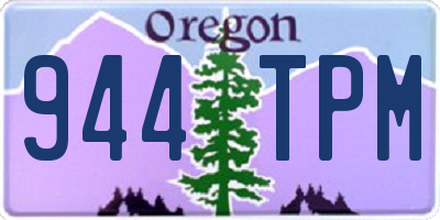 OR license plate 944TPM