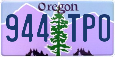 OR license plate 944TPO