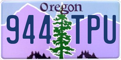 OR license plate 944TPU