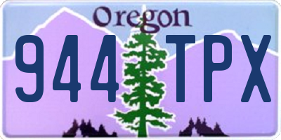 OR license plate 944TPX