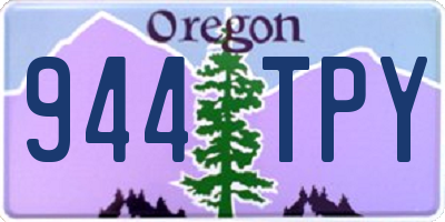 OR license plate 944TPY