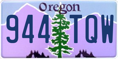 OR license plate 944TQW