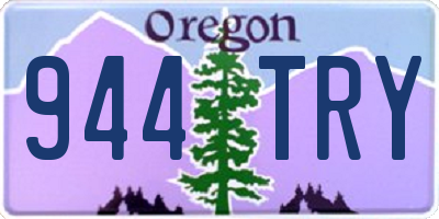 OR license plate 944TRY