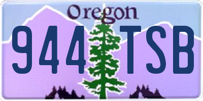 OR license plate 944TSB