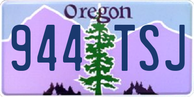 OR license plate 944TSJ