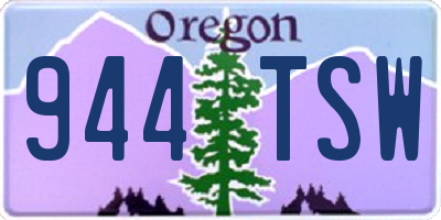 OR license plate 944TSW