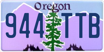 OR license plate 944TTB