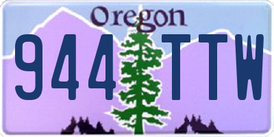 OR license plate 944TTW