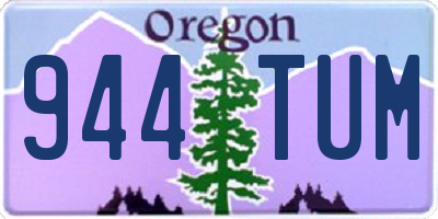 OR license plate 944TUM
