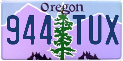 OR license plate 944TUX