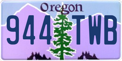 OR license plate 944TWB