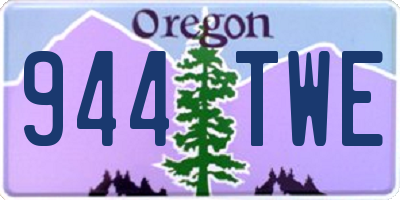 OR license plate 944TWE