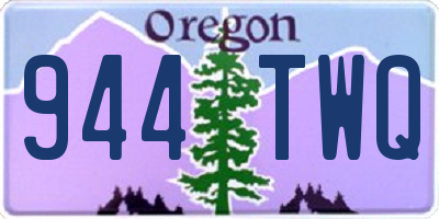 OR license plate 944TWQ