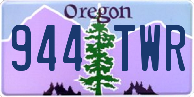 OR license plate 944TWR
