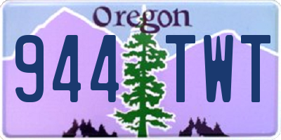 OR license plate 944TWT
