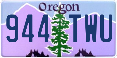 OR license plate 944TWU