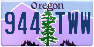 OR license plate 944TWW