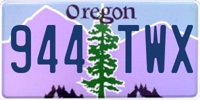 OR license plate 944TWX