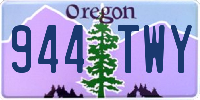 OR license plate 944TWY