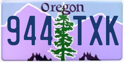OR license plate 944TXK