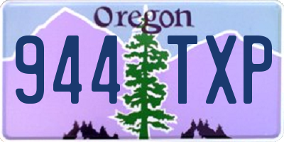 OR license plate 944TXP