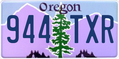 OR license plate 944TXR