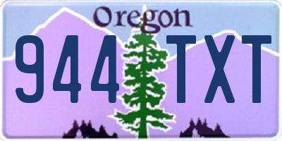 OR license plate 944TXT