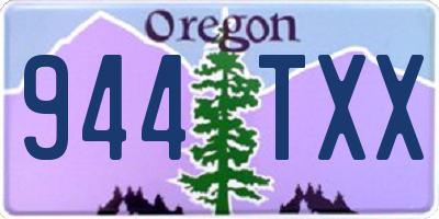 OR license plate 944TXX