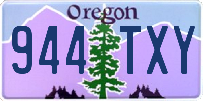 OR license plate 944TXY