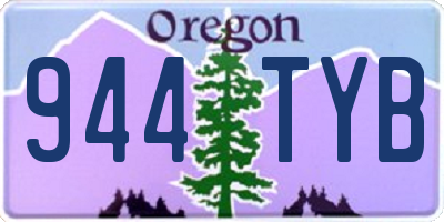OR license plate 944TYB