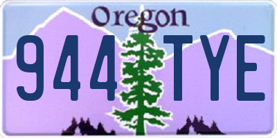 OR license plate 944TYE